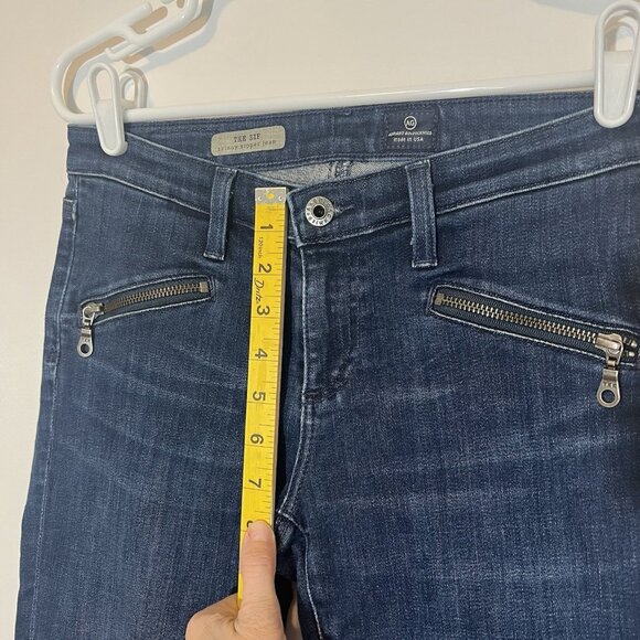AG Adriano Goldschmied Jeans Womens 28 R Blue The Zip Skinny Zipper Stretch - Picture 6 of 16